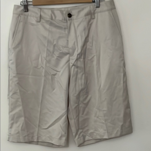 adidas Other - adidas Men's 11" Flat Front Tech Golf Shorts Ecru Size 32 Stretch CLIMALITE